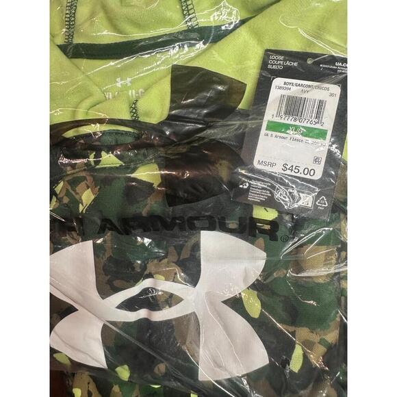 YOUTH LARGE NWT Under Armour Boys' Armour Fleece
Big Logo Printed Hoodie - Picture 2 of 2